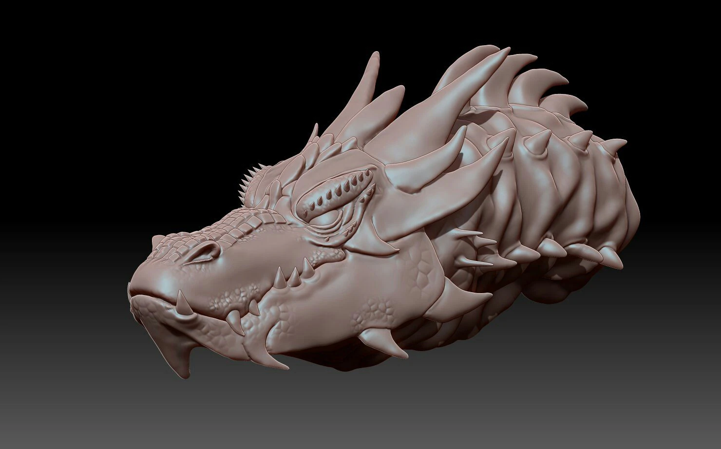 Cabeza de Drag&oacute;n Smaug MODELO 3D para impresi&oacute;n 3D Modelo de impresión 3D .c4d .max .obj .3ds .fbx .stl .blend 