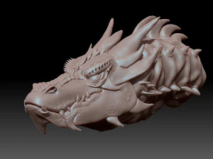 3D baskı i&ccedil;in Kafa Ejderha Smaug 3D MODEL 3D Baskı Modeli