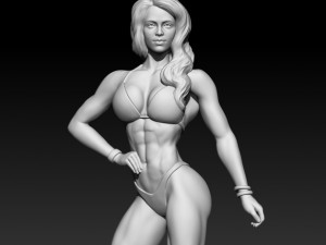 3D MODEL STL for 3D printing Bodybuilder Woman Modelo de impresión 3D