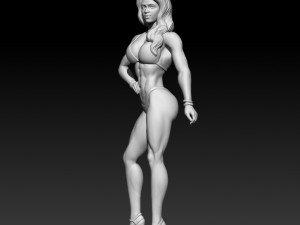 3D MODEL STL for 3D printing Bodybuilder Woman 3D Print Model