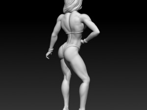 3D MODEL STL for 3D printing Bodybuilder Woman 3D Print Model