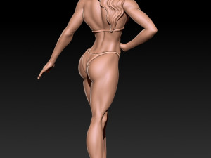 3D MODEL STL for 3D printing Bodybuilder Woman 3D Print Model