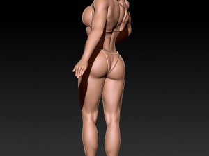 3D MODEL STL for 3D printing Bodybuilder Woman 3D Print Model