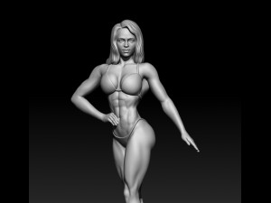 3D MODEL STL for 3D printing Bodybuilder Woman Modelo de impresión 3D