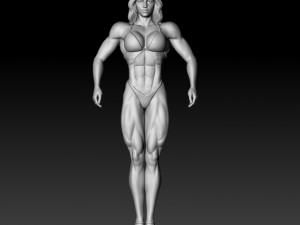 3D MODEL STL for 3D printing Bodybuilder Woman 3D Принт Модель