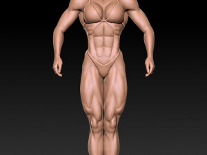 3D MODEL STL for 3D printing Bodybuilder Woman 3D Принт Модель