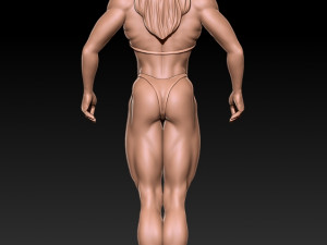 3D MODEL STL for 3D printing Bodybuilder Woman 3D Принт Модель