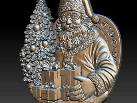 Santa Claus STL file for 3D Printing Model do druku 3D