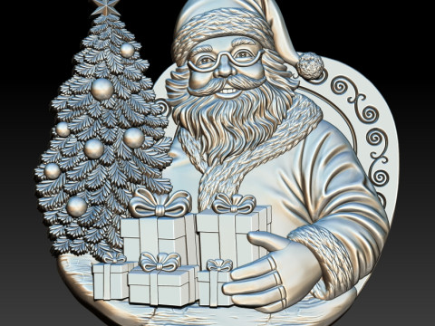 Santa Claus STL file for 3D Printing Model do druku 3D