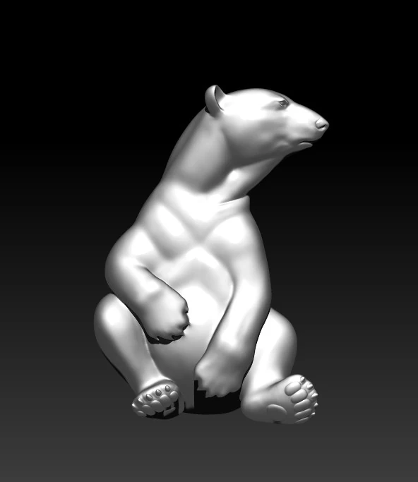 Polar bear 3D MODEL STL file for 3D Printer 3D Print Model .c4d .max .obj .3ds .fbx .stl .blend