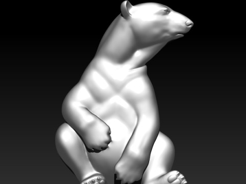 Polar bear 3D MODEL STL file for 3D Printer Modelo de impresión 3D