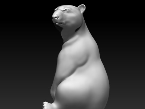 Polar bear 3D MODEL STL file for 3D Printer 3D Print Model