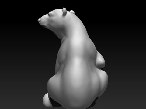 Polar bear 3D MODEL STL file for 3D Printer 3D Print Model
