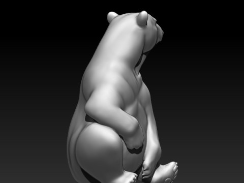 Polar bear 3D MODEL STL file for 3D Printer 3D Print Model