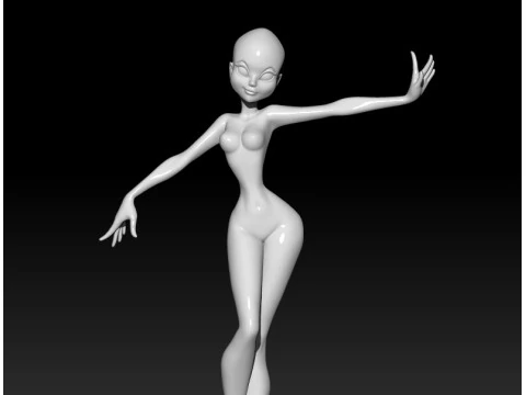 3D 프린터용 인형 소녀 3D 모델 STL 파일 3D 프린트 모델