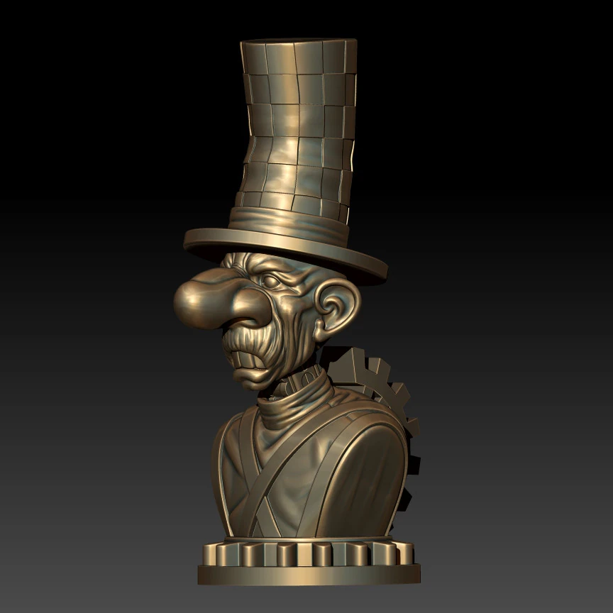 Hatter 3D MODEL STL file for 3D Printer 3D Print Model .c4d .max .obj .3ds .fbx .stl .blend