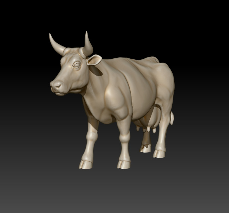Cow 3D MODEL STL file for 3D Printer 3D मॉडल .c4d .max .obj .3ds .fbx .stl .blend 