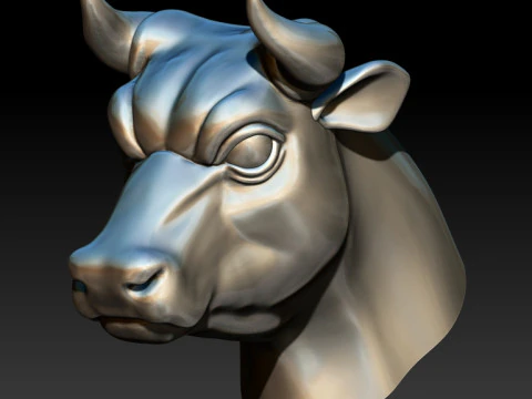 MODELO 3D Bull STL para impress&atilde;o 3D Modelo de Impressão 3D