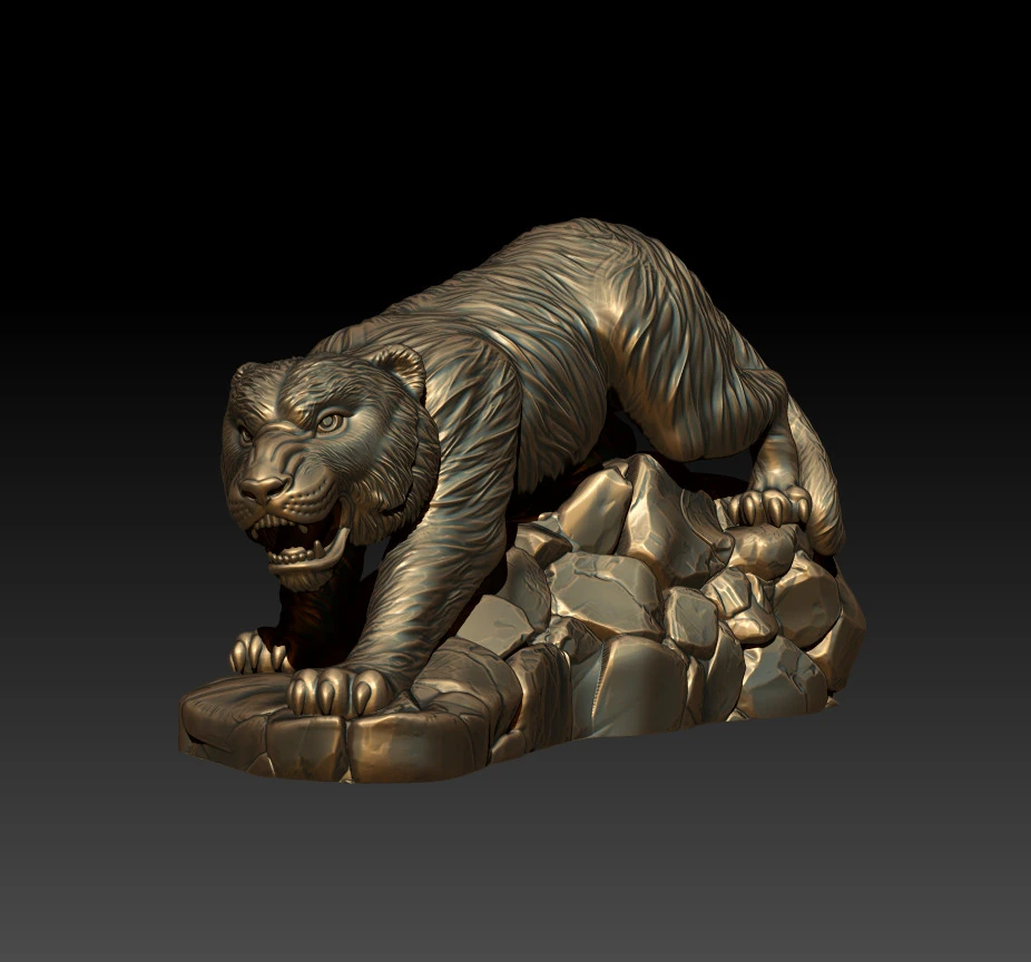 Tiger 3D MODEL STL for 3D printing 3D Print Model .c4d .max .obj .3ds .fbx .stl .blend 