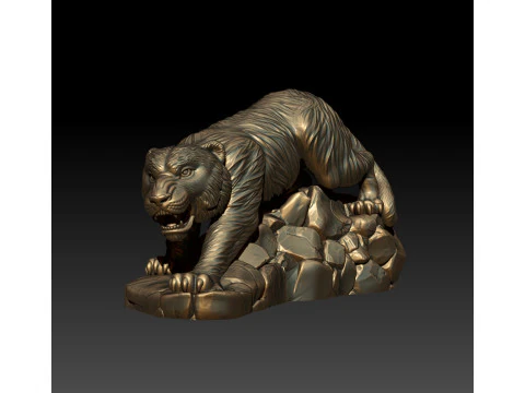 Tiger 3D MODELO STL para impress&atilde;o 3D Modelo de Impressão 3D