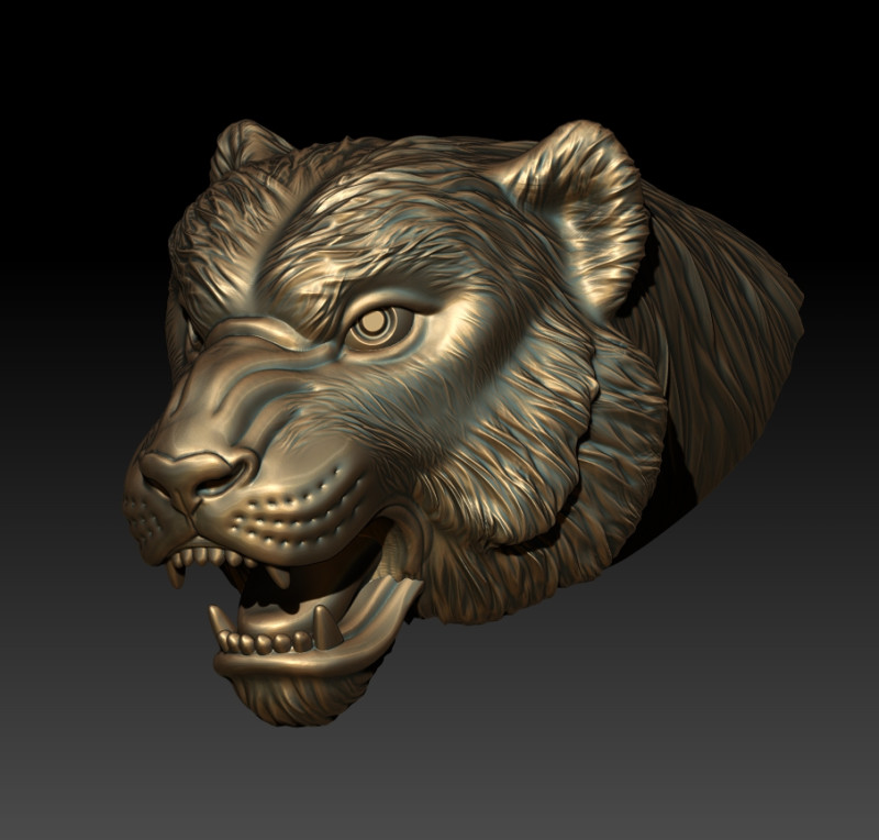 Tiger head 3D MODEL STL for 3D printing 3D 프린트 모델 .c4d .max .obj .3ds .fbx .stl .blend
