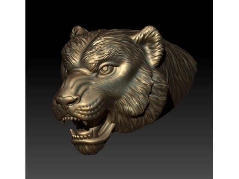 Tiger head 3D MODEL STL for 3D printing 3D Print Model