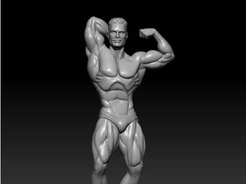 Chris Bumstead 3D MODEL STL voor 3D-printen Bodybuilder Man 3D printmodel