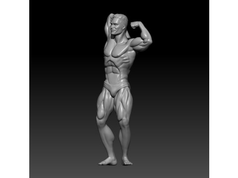 Chris Bumstead 3D MODEL STL for 3D printing Bodybuilder Man Model Cetak 3D