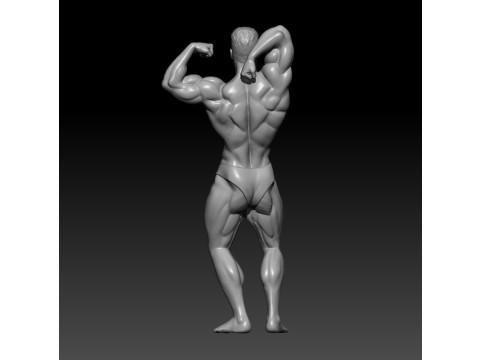 Chris Bumstead 3D MODEL STL for 3D printing Bodybuilder Man Model Cetak 3D