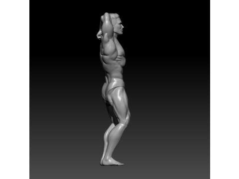 Chris Bumstead 3D MODEL STL for 3D printing Bodybuilder Man Model Cetak 3D