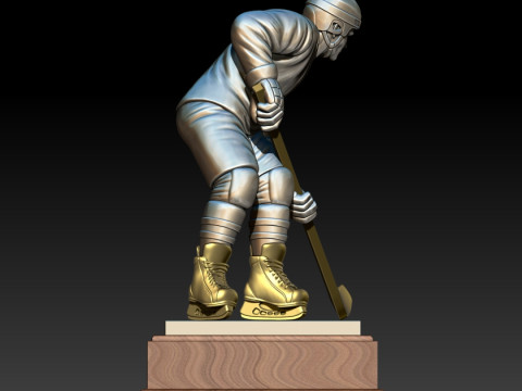 Hockey player 3D MODEL STL for 3D printing Modelo de impresión 3D