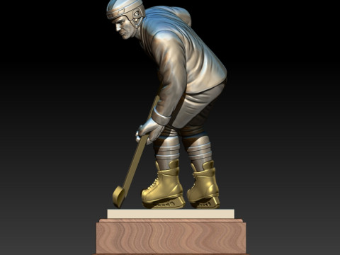 Hockey player 3D MODEL STL for 3D printing Modelo de impresión 3D