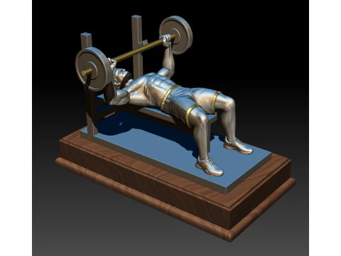 3D 프린팅을 위한 역도 선수 3D 모델 STL 보디빌더 맨 3D 프린트 모델