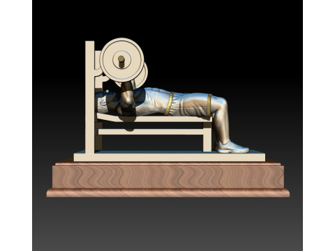 Weightlifter 3D MODEL STL for 3D printing Bodybuilder Man Modello di stampa 3D