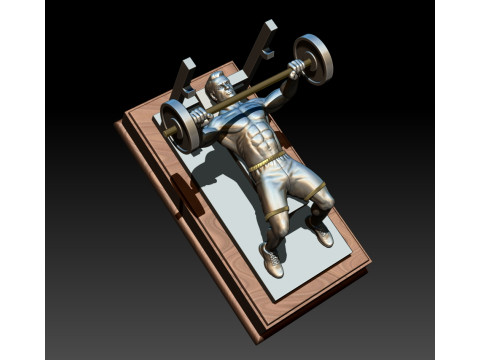 Weightlifter 3D MODEL STL for 3D printing Bodybuilder Man Modello di stampa 3D