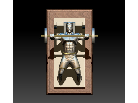 Weightlifter 3D MODEL STL for 3D printing Bodybuilder Man Modello di stampa 3D