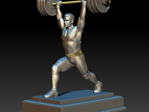 Weightlifter standing 3D MODEL STL for 3D printing Bodybuilder Man Modelo de impresión 3D