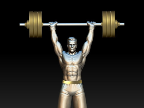 Weightlifter 3D MODEL STL for 3D printing Bodybuilder Man 3D Print Model