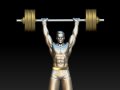 Weightlifter 3D MODEL STL for 3D printing Bodybuilder Man Modello di stampa 3D
