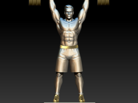 Weightlifter 3D MODEL STL for 3D printing Bodybuilder Man 3D Print Model