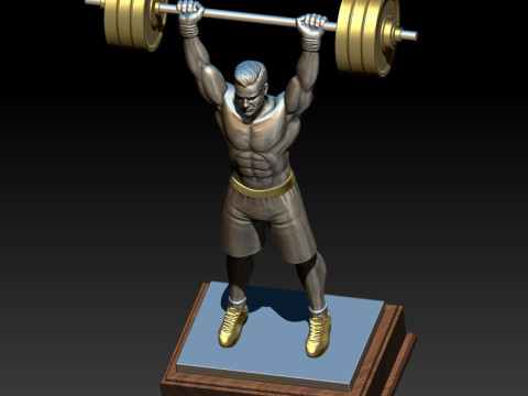 Weightlifter 3D MODEL STL for 3D printing Bodybuilder Man 3D Print Model
