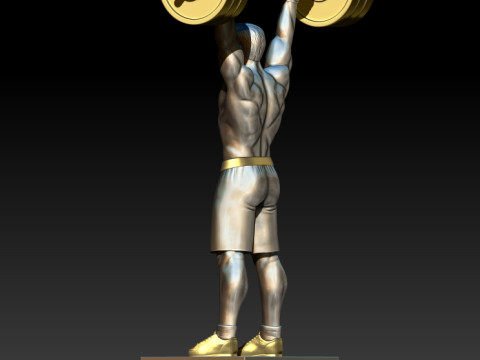 Weightlifter 3D MODEL STL for 3D printing Bodybuilder Man 3D Print Model