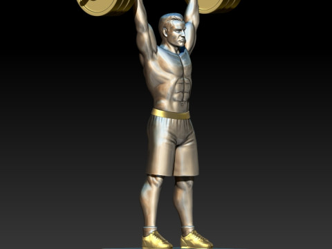 Weightlifter 3D MODEL STL for 3D printing Bodybuilder Man 3D Print Model