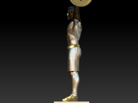 Weightlifter 3D MODEL STL for 3D printing Bodybuilder Man 3D Print Model