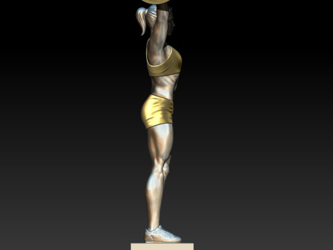 Weightlifter girl 3D MODEL STL for 3D printing Bodybuilder 3D प्रिंट मॉडल