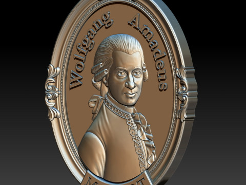 Wolfgang Amadeus Mozart Portrait Modello 3D