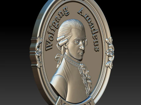 Wolfgang Amadeus Mozart Portrait 3D Model