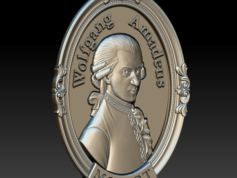 Wolfgang Amadeus Mozart Portrait Modello 3D