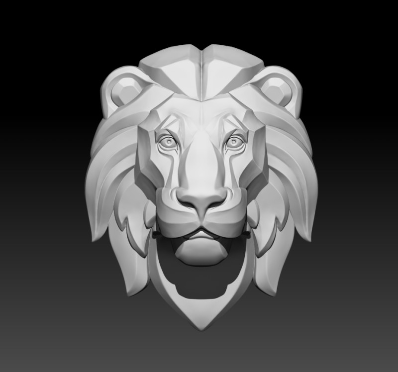 Lions head 3D MODEL for CNC and 3D printing 3Dプリントモデル .c4d .max .obj .3ds .fbx .stl .blend
