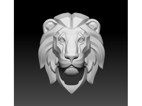 Lions head 3D MODEL for CNC and 3D printing 3D Print Model